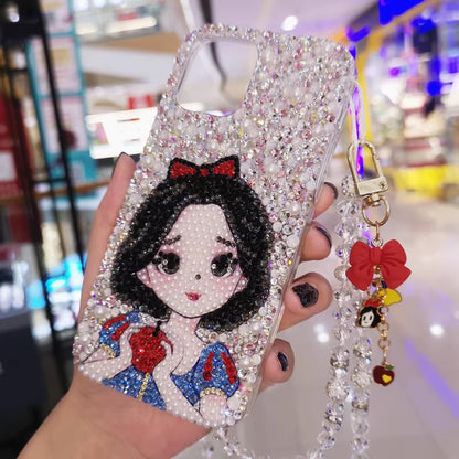 Handmade iPhone Case Luxury Bling Rhinestone Snow White Back Case