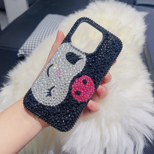 Kuromi Gorgeous Bling Black Rhinestone For iPhone Case