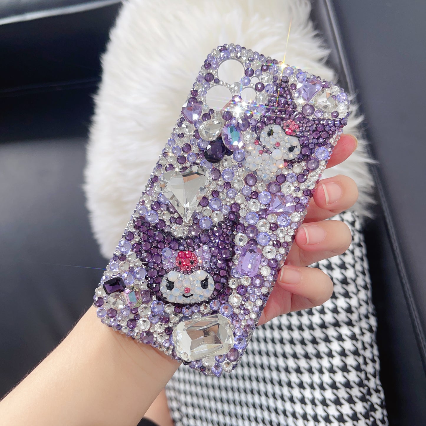 Kuromi Gorgeous Bling Purple Rhinestone For iPhone Case