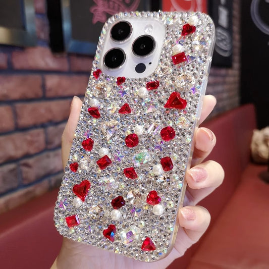 Handmade iPhone Case Luxury Bling Rhinestone with Red Crystals Case