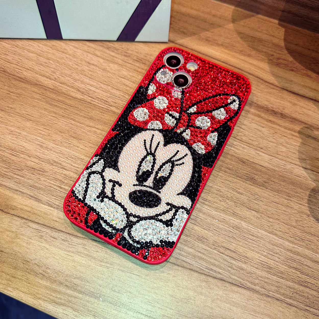 Handmade iPhone Case Luxury Bling Rhinestone Cute Minnie Back Case