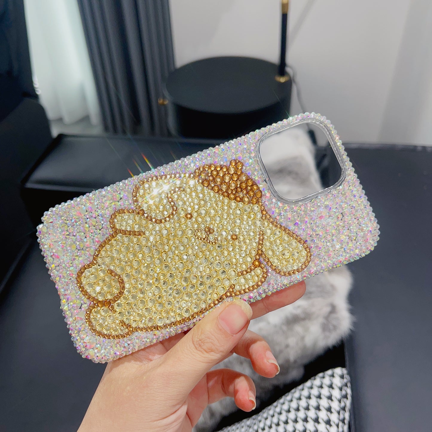 Pompompurin Gorgeous Bling AB Rhinestone For iPhone Case