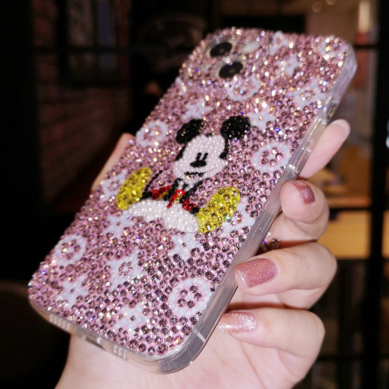 Handmade iPhone Case Luxury Bling Rhinestone Cute Mickey Back Case