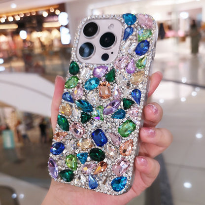 Gorgeous Large Colorful Gemstone with Rhinestone For iPhone Case