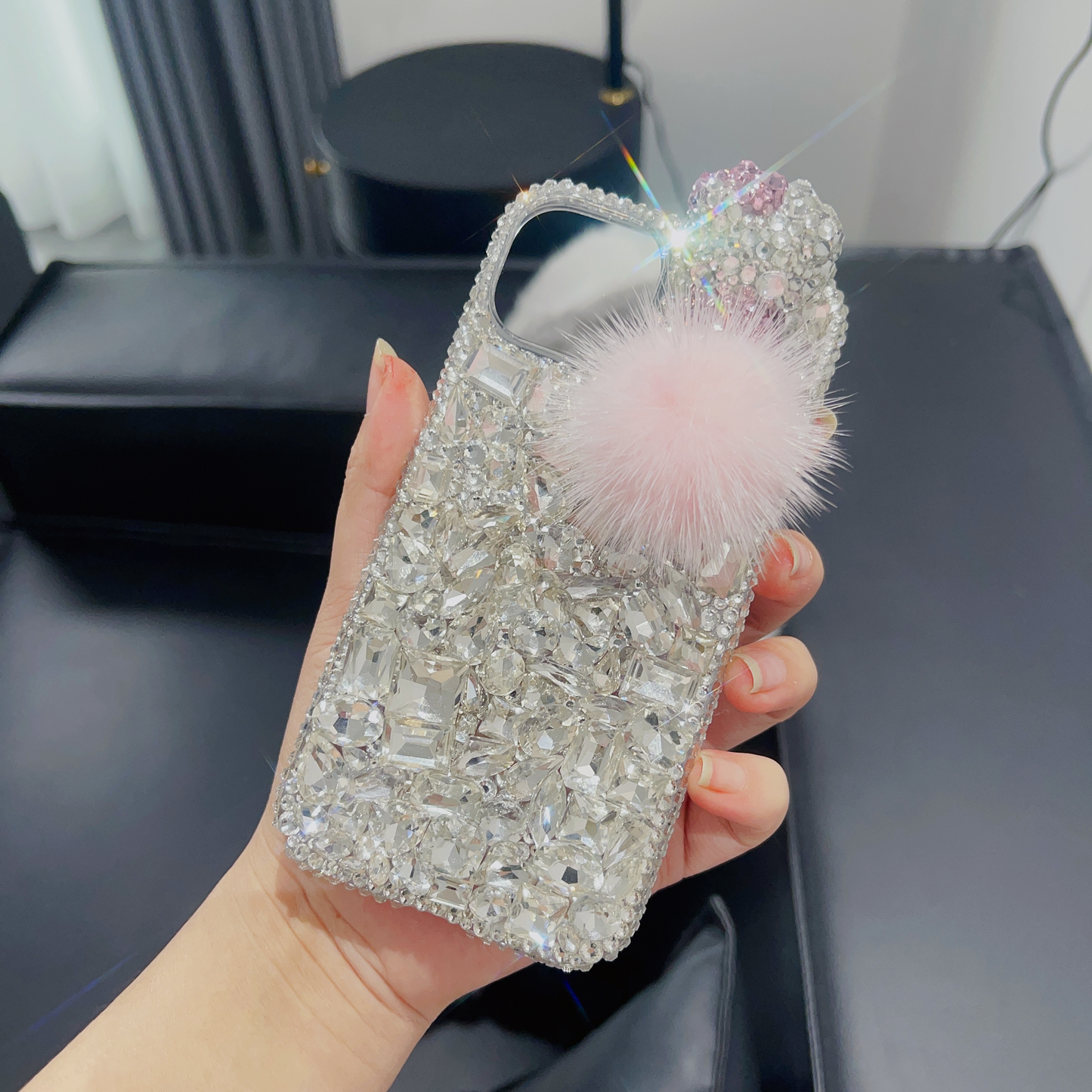 Handmade iPhone Case Gorgeous Bling Crystal with 3D Hello Kitty