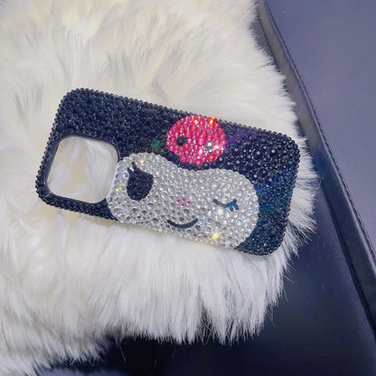 Kuromi Gorgeous Bling Black Rhinestone For iPhone Case