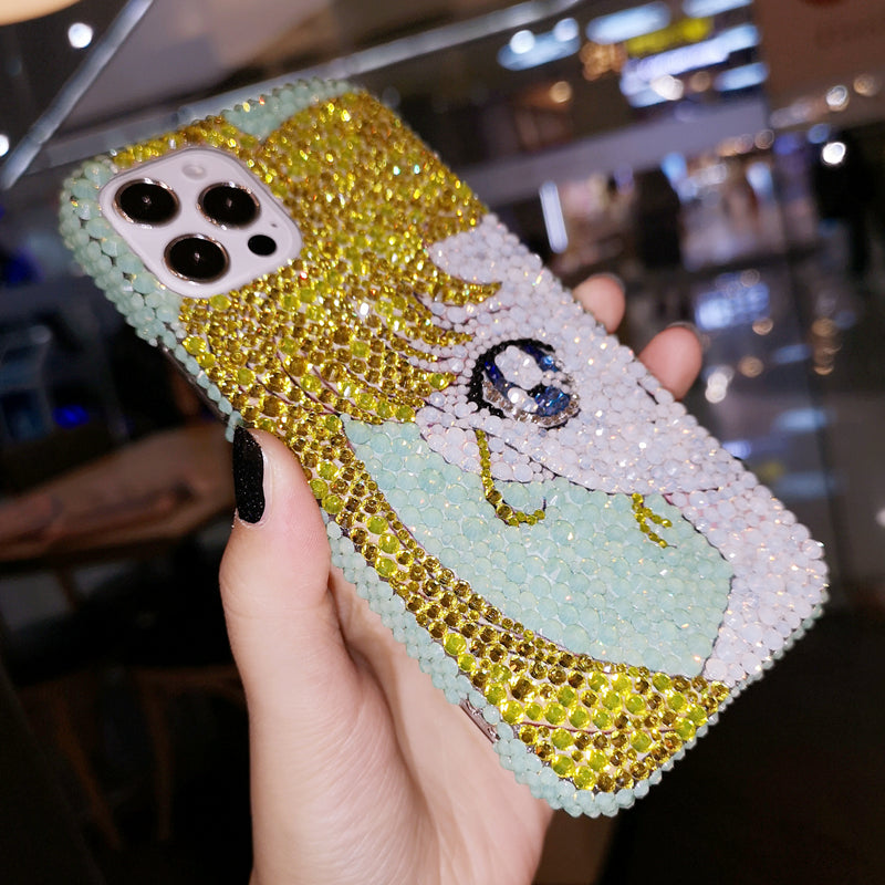 Handmade iPhone Case Luxury Bling Opal Rhinestone Sailor Moon Back Case