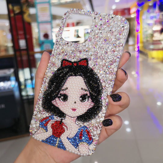Handmade iPhone Case Luxury Bling Rhinestone Snow White Back Case