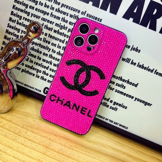 Handmade iPhone Case Luxury Bling Opal Rhinestone Monogram Pattern Back Case