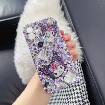 Kuromi Gorgeous Bling Purple Rhinestone For iPhone Case