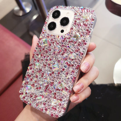 Handmade iPhone Case Luxury Bling Rose Red Rhinestone with Crystals Case
