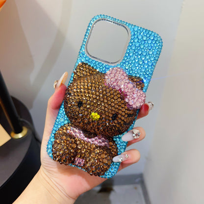 Summer Tan 3D Hello Kitty Gorgeous Bling Rhinestone For iPhone Case