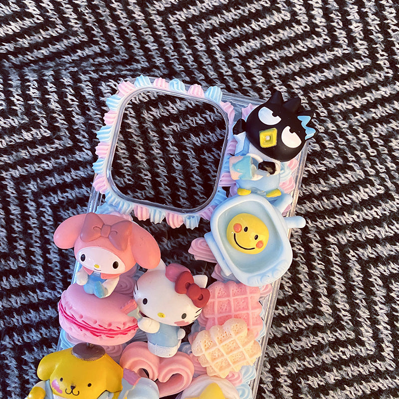 Handmade Decoden iPhone Case Hello Kitty & Friends Cream Glue Case