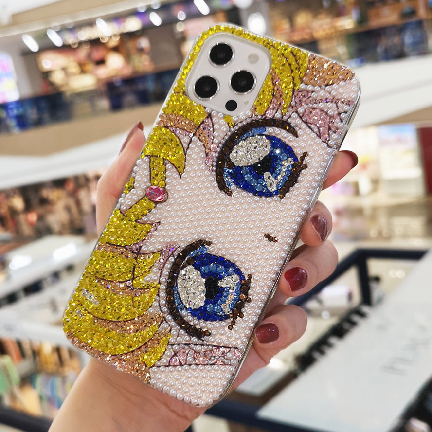 Handmade iPhone Case Luxury Bling Rhinestone Beautiful Sailor Moon Case