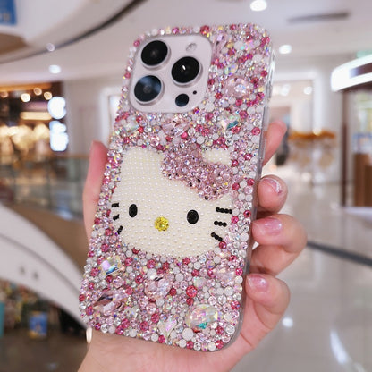 3D Hello Kitty with Mix Rhinestones For iPhone Case