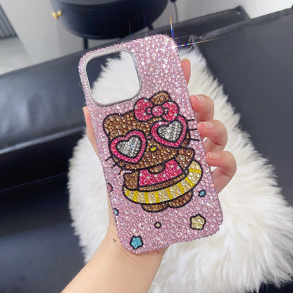 Summer Tan Hello Kitty Gorgeous Bling Rhinestone For iPhone Case