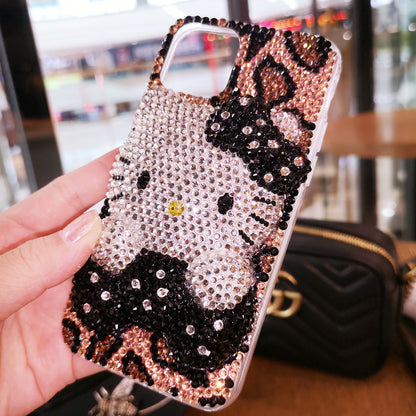 Handmade iPhone Case Luxury Bling Rhinestone 3D Hello Kitty Back Case