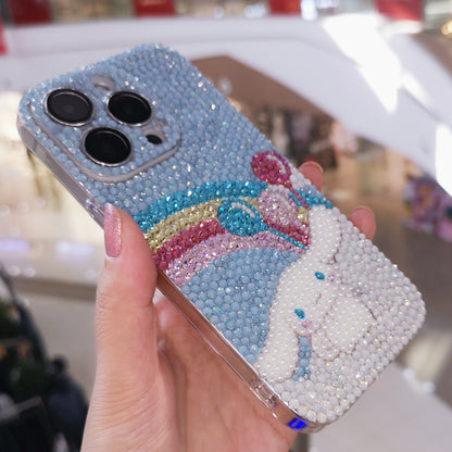 Handmade iPhone Case Luxury Bling Opal Rhinestone Cute Cinnamoroll Case