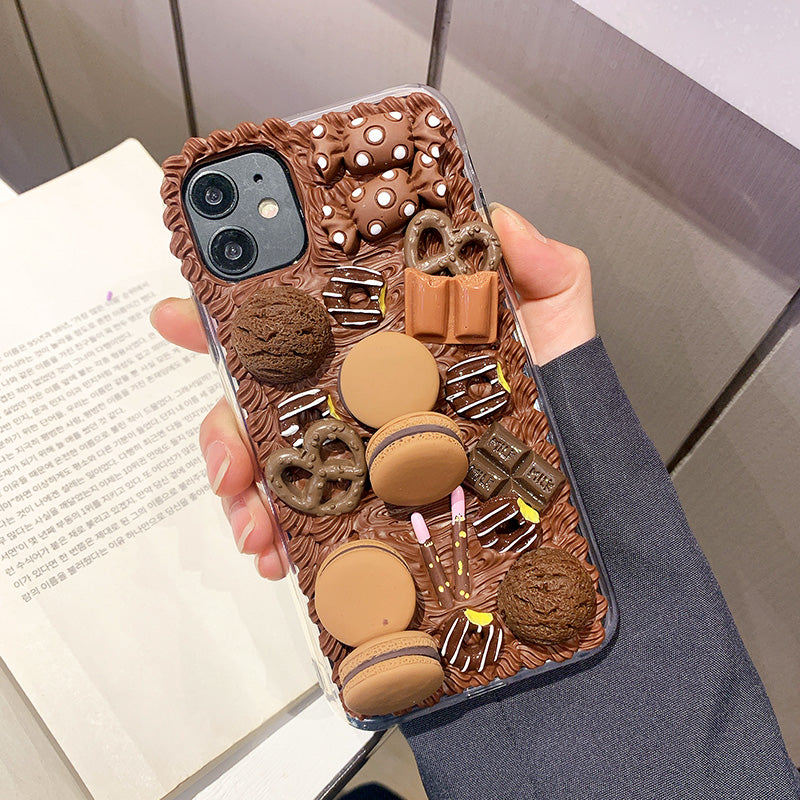Handmade iPhone Case Cute Macaron Decoden Cream Glue Case