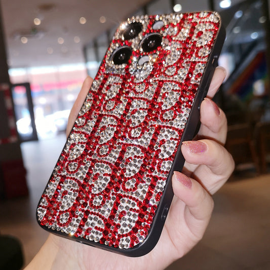 Handmade iPhone Case Gorgeous Bling Rhinestone Monogram Pattern