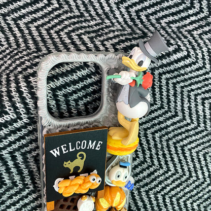 Handmade Decoden Donald Duck Case Cream Glue Case For iPhone Case