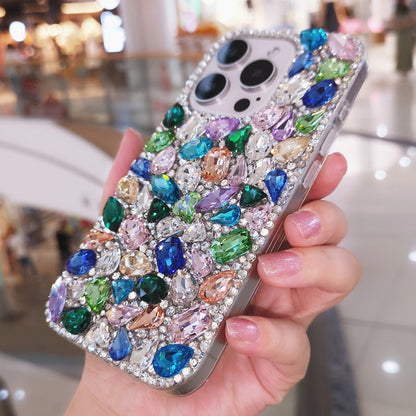 Gorgeous Large Colorful Gemstone with Rhinestone For iPhone Case