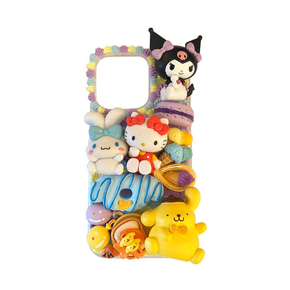 Handmade Decoden Case Hello Kitty & Friends Cream Glue For iPhone Case