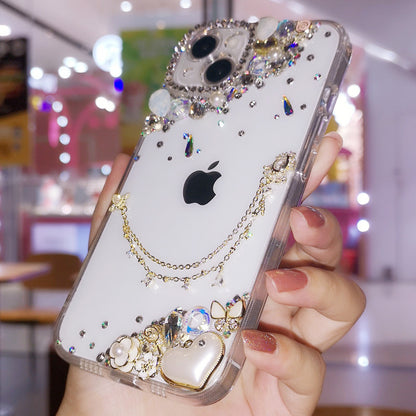 Handmade iPhone Case Luxury Bling Rhinestone Minimalist Back Case