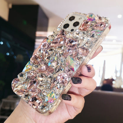 Handgemachte iPhone Hülle Luxus Bling Strass Kristall Stein Rückseite Hülle