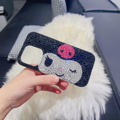 Kuromi Gorgeous Bling Black Rhinestone For iPhone Case