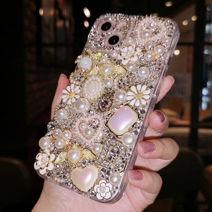 Handgefertigte iPhone-Hülle Luxus Bling Strass mit Dekoration Charms