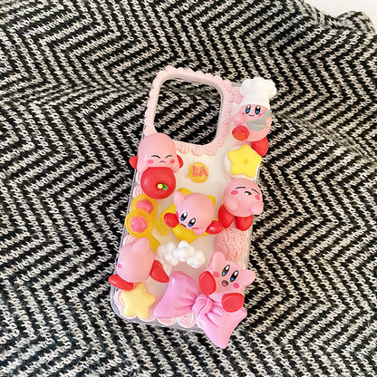 Handmade Decoden Kirby Case Cream Glue Case For iPhone Case