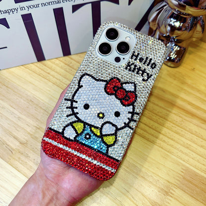 Handmade iPhone Case Gorgeous Bling Rhinestone Cute Hello Kitty Case