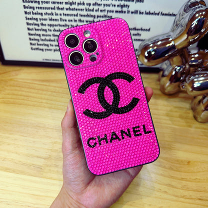 Handmade iPhone Case Luxury Bling Opal Rhinestone Monogram Pattern Back Case