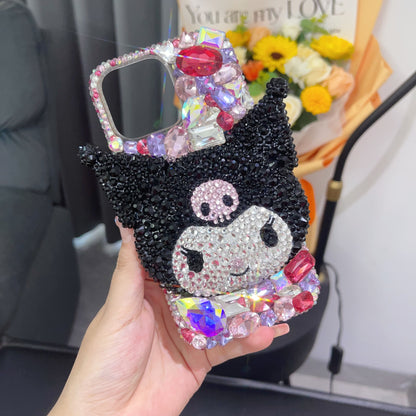 3D Kuromi Gorgeous Bling Crystal For iPhone Case