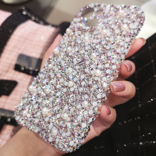Handgemachte iPhone Hülle Luxus Bling Opal Strass Rückenhülle