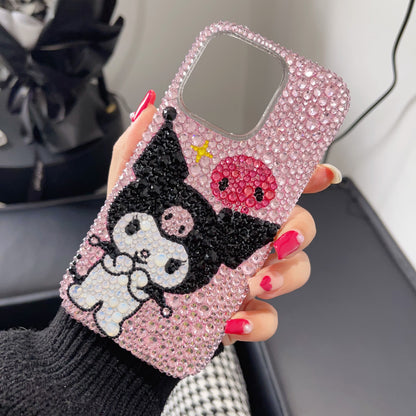 Kuromi Gorgeous Bling Pink Rhinestone For iPhone Case