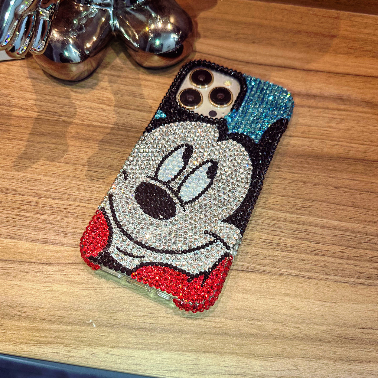 Handgemachte iPhone Hülle Luxus Bling Strass Süße Mickey Hülle