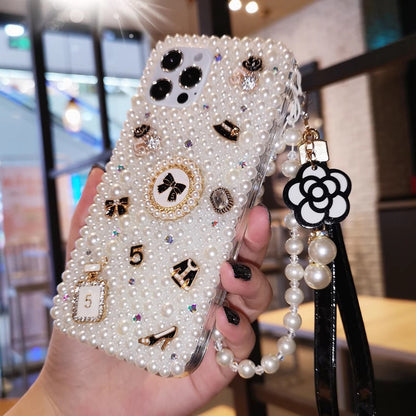 Handmade iPhone Case Elegance Pearls and Fashion Charms