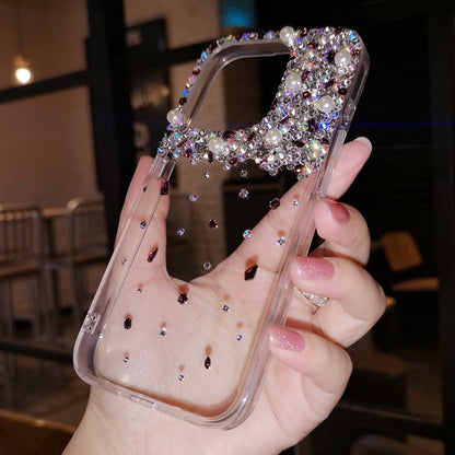 Handmade Minimalist Bling Purple Crystal For iPhone Case