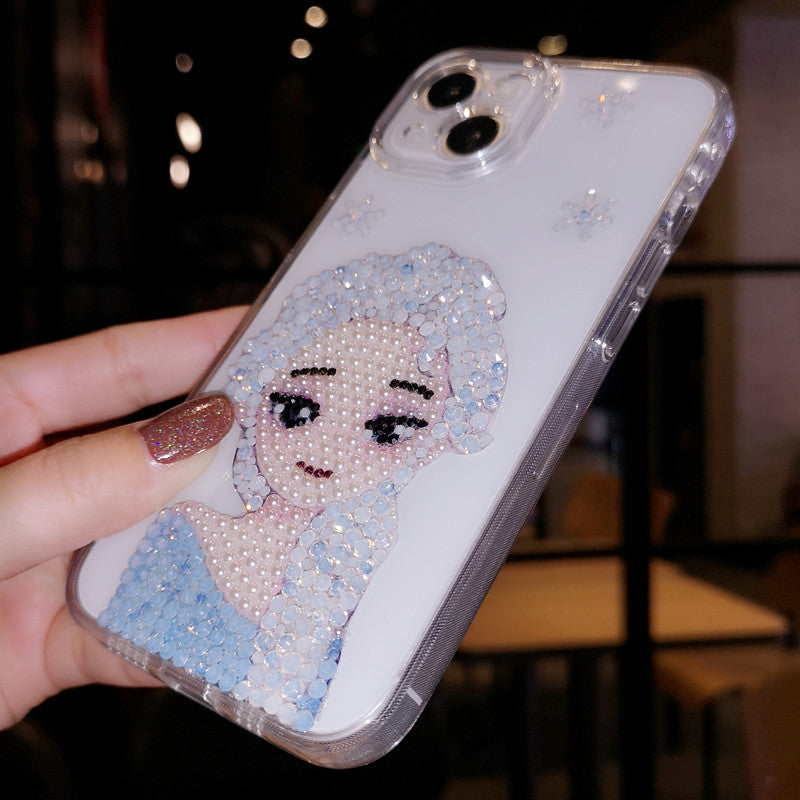 Handmade iPhone Case Luxury Bling Rhinestone Queen Elsa Back Case