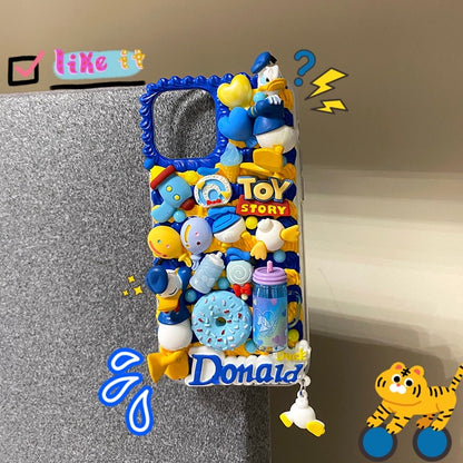 Handgemachte iPhone Hülle Cartoon Niedliche Tom und Jerry Decoden Creme Kleber Hülle