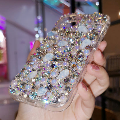 Handmade iPhone Case Luxury Bling Rhinestone Crystals with Pearl Back Case
