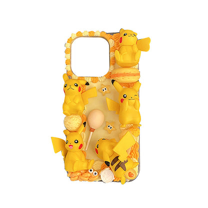 Handmade Decoden Case Pikachu Cream Glue Case For iPhone Case