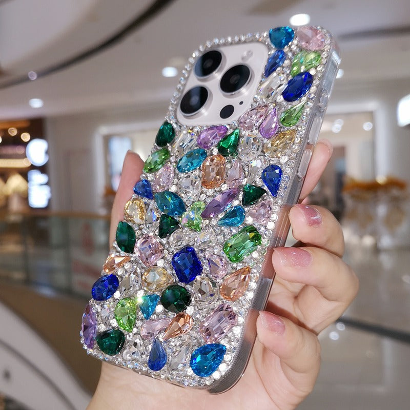 Gorgeous Large Colorful Gemstone with Rhinestone For iPhone Case