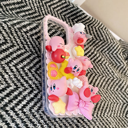 Handmade Decoden Kirby Case Cream Glue Case For iPhone Case