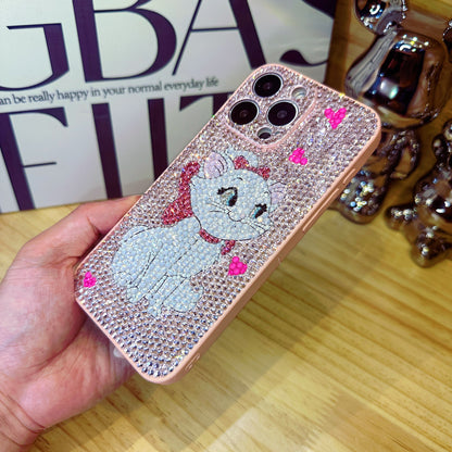 Handmade iPhone Case Gorgeous Bling Rhinestone Marie Cat Case