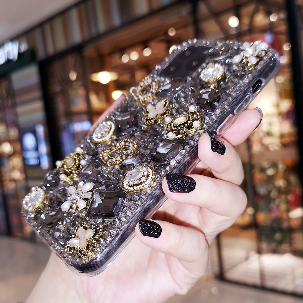 Handmade iPhone Case Luxury Bling Rhinestone Crystal & Fashion Charms