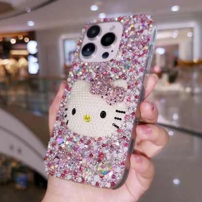 3D Hello Kitty with Mix Rhinestones For iPhone Case