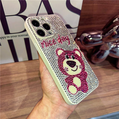 Handmade iPhone Case Luxury Bling Rhinestone Cute Lotso Bear Back Case